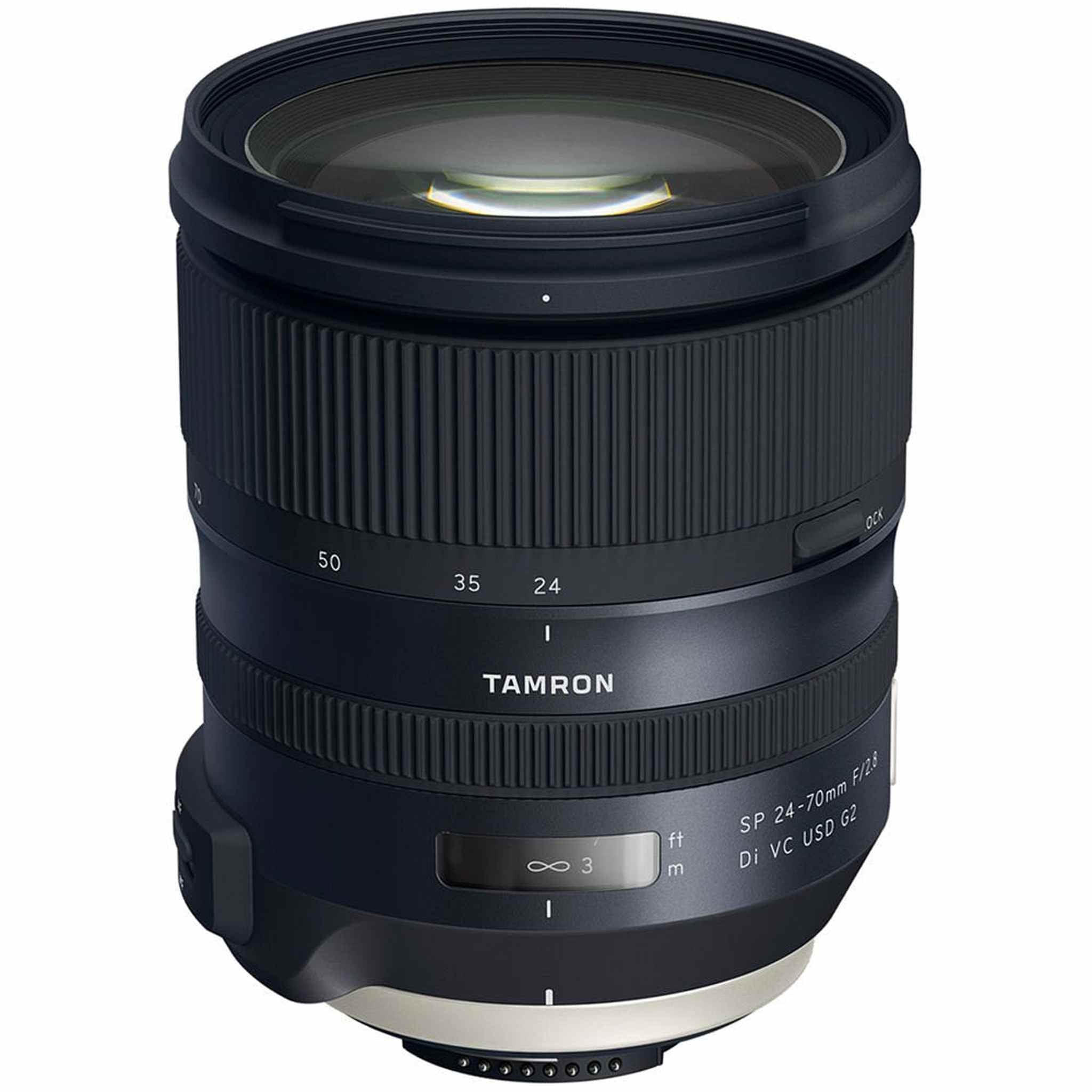 6Ave Tamron SP 24-70mm f/2.8 Di VC USD G2 Lens for Nikon F International Model + 82mm UV Filter + Lens Cap Keeper + Mi