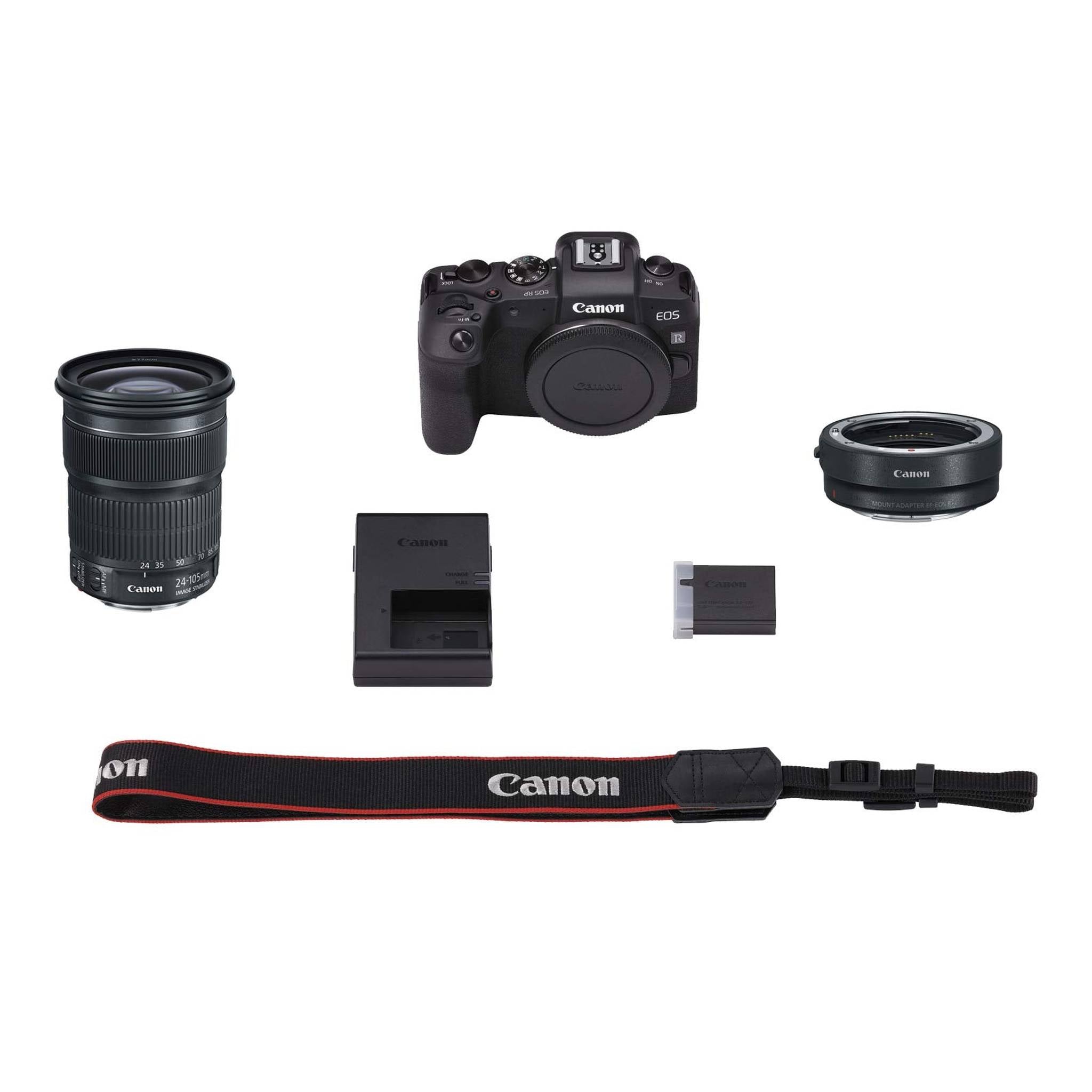 CANON DIGITAL CAMERA EOS RP BODY + CANON MOUNT ADAPTER EF-EOS R + EF 24-105mm f/3.5-5.6 IS STM KIT - Used Canon