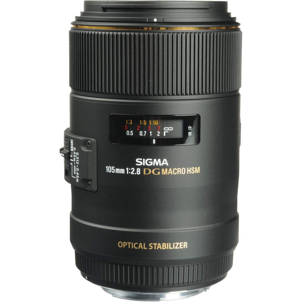 Sigma 105mm F/2.8 Ex Dg Os HSM Macro Lens for Canon 6D, 5D Mark IV, 5D Mark III, 5D Mark II, 6D Mark II, 5Dsr, 5Ds, 1Dx,