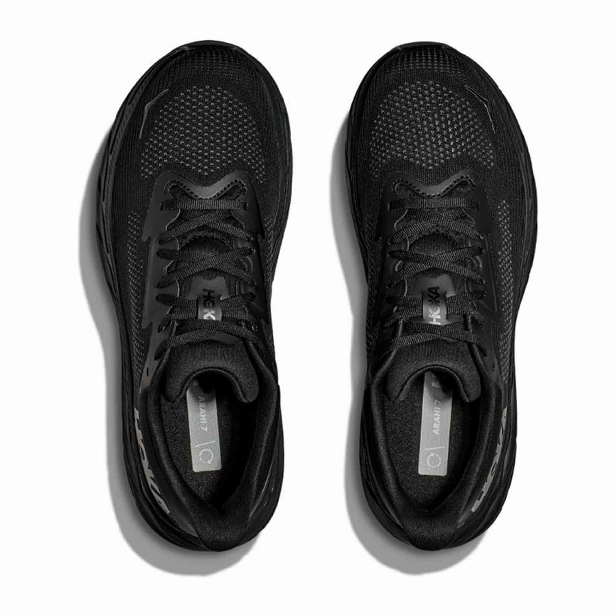 Hoka Men's Arahi 7 Sneaker, Black/Black, 7