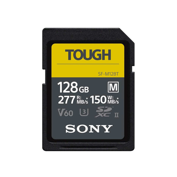 Sony TOUGH-M series SDXC UHS-II Card 128GB, V60, CL10, U3, Max R277MB/S, W150MB/S SF-M128T/T1