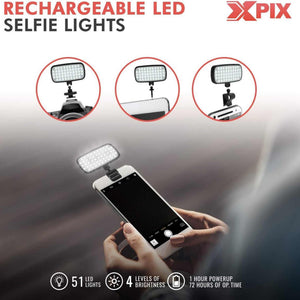 XPIX 51 Rechargeable LED Light Perfect for Photo Shoots At Night and Other Low Light Conditions