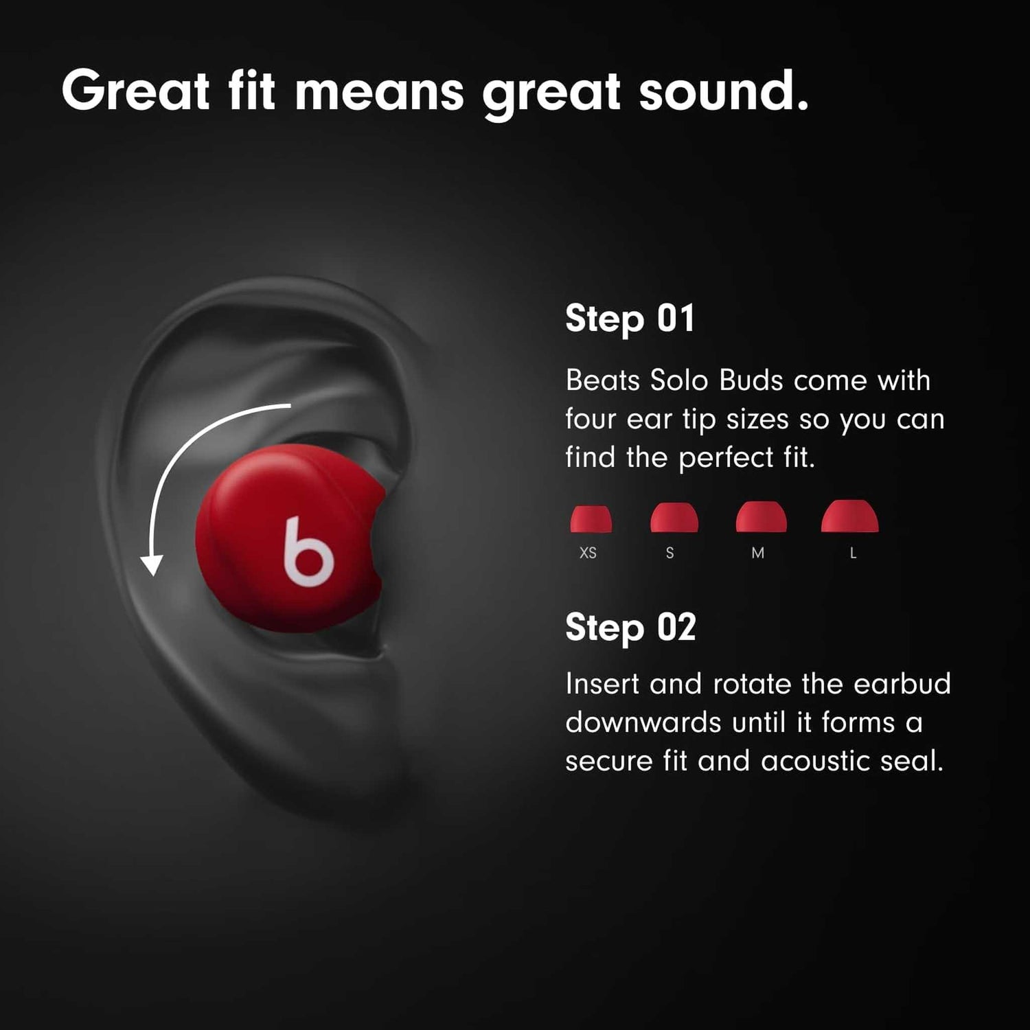 Beats Solo Buds - Wireless Bluetooth Earbuds | 18 Hours of Battery Life | Apple & Android Compatibility | Built-in Microphone - Transparent Red