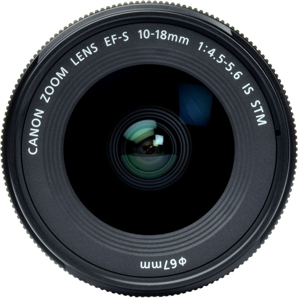 Canon EF-S 10-18mm f.4.5-5.6 is STM Lens (International Model) + 4.5 inch Vivitar Premium Lens Case + Cleaning Kit