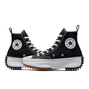 Converse Run Star Hike Hi Sneakers, Black/White/Gum, 10 US Women/8.5 US Men