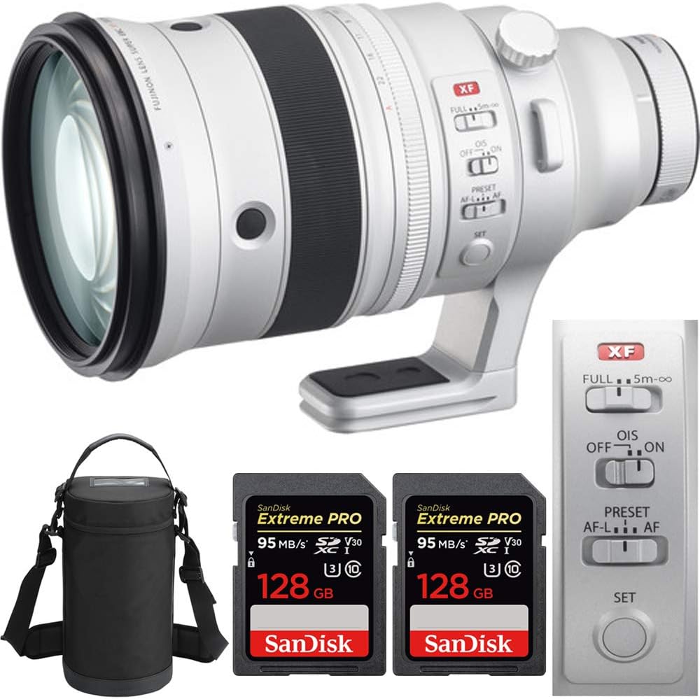 Fujifilm XF 200mm F2 R LM OIS WR Lens with XF1.4X TC F2 Teleconverter Kit Bundle