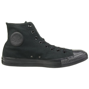 Converse Chuck Taylor All Star Core Hi, Monochrome Black, Men's 8.5, Women's 10.5 Medium