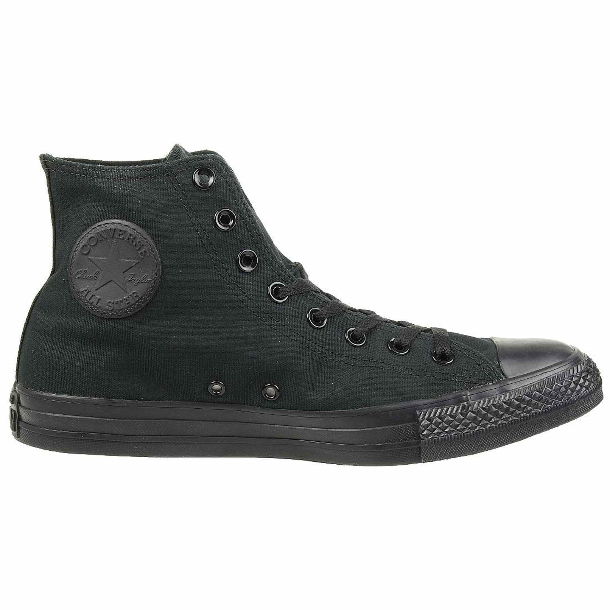 Converse Unisex Chuck Taylor All Star High Top Shoes, Black Monochrome, 10 M US Men/12 M US Women