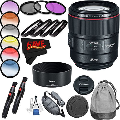 Canon EF 85mm f/1.4L is USM Lens International Version Professional Accessory Combo