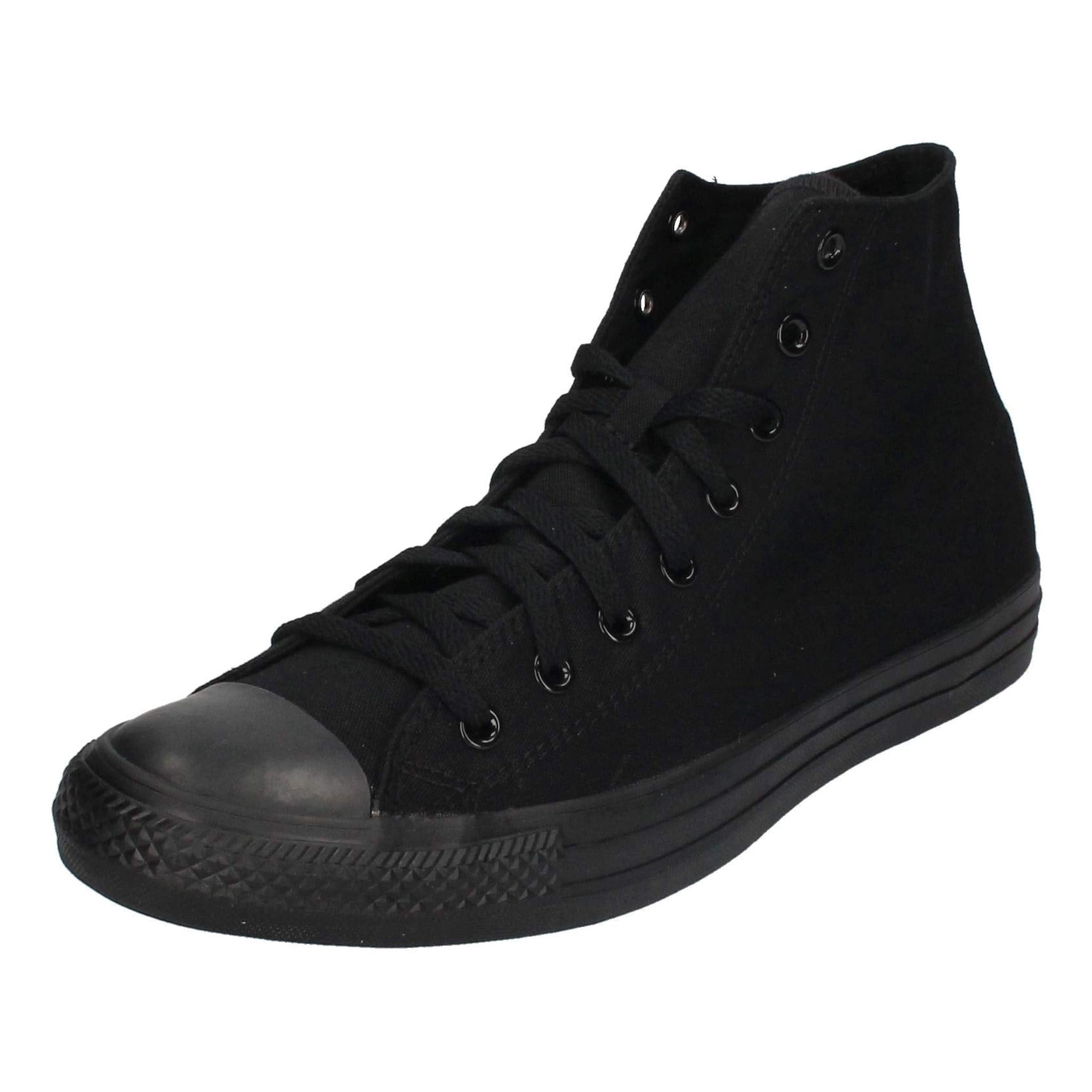 Converse Chuck Taylor All Star Canvas High Top Sneaker, black monochrome, 6.5 M US