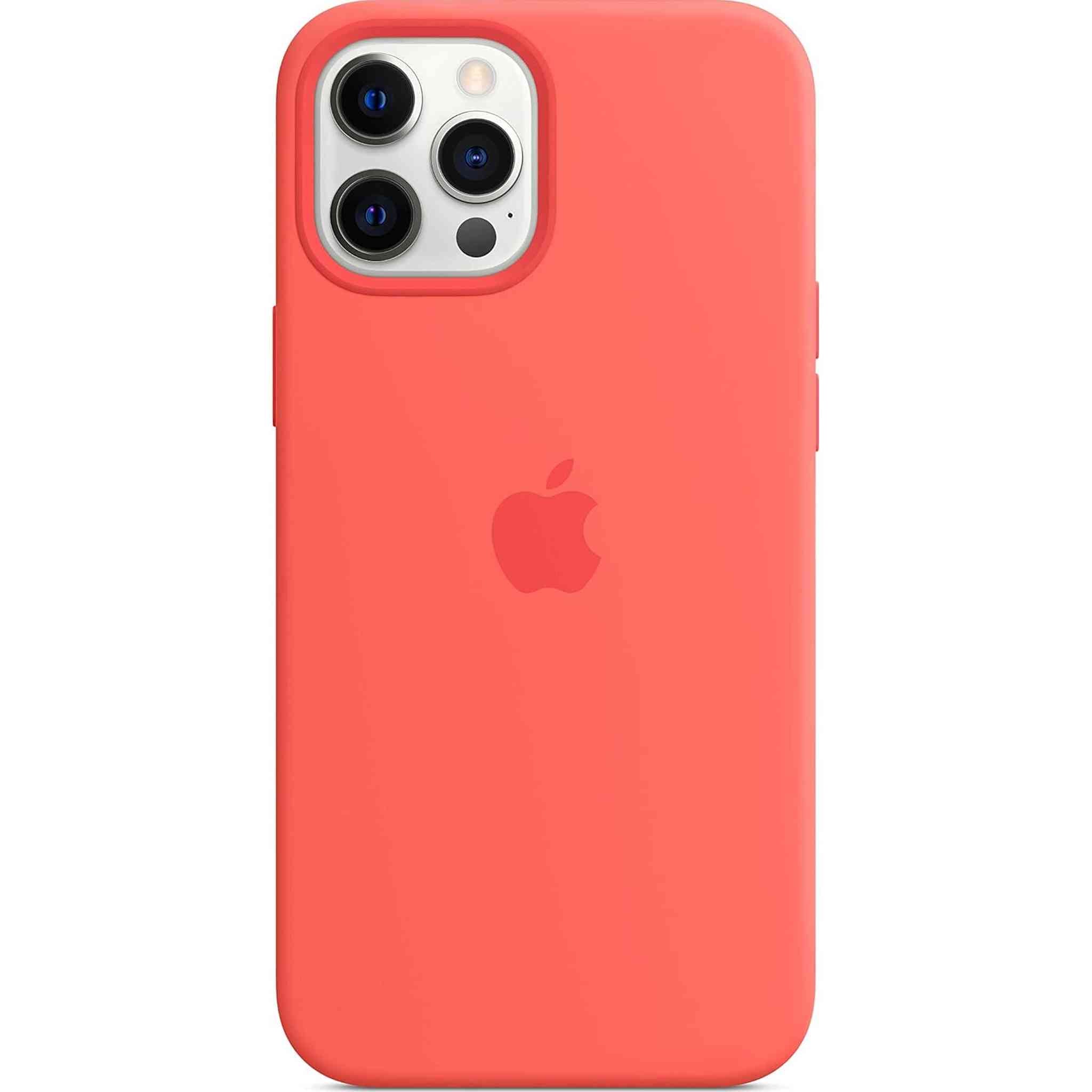 Apple iPhone 12 Pro Max Silicone Case with MagSafe - Pink Citrus Apple