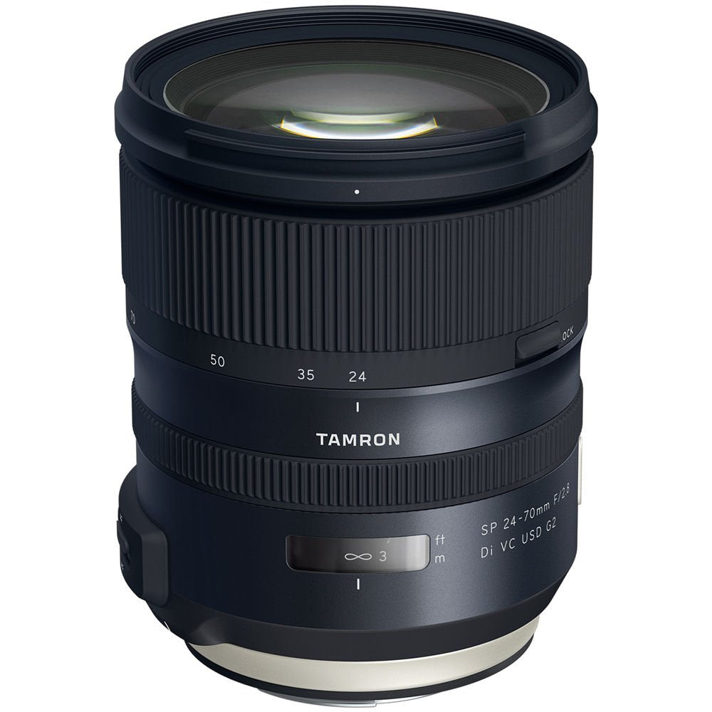 6Ave Tamron SP 24-70mm f/2.8 Di VC USD G2 Lens Canon EF (International Model) + 82mm 3 Piece Filter Kit + Deluxe Lens Po