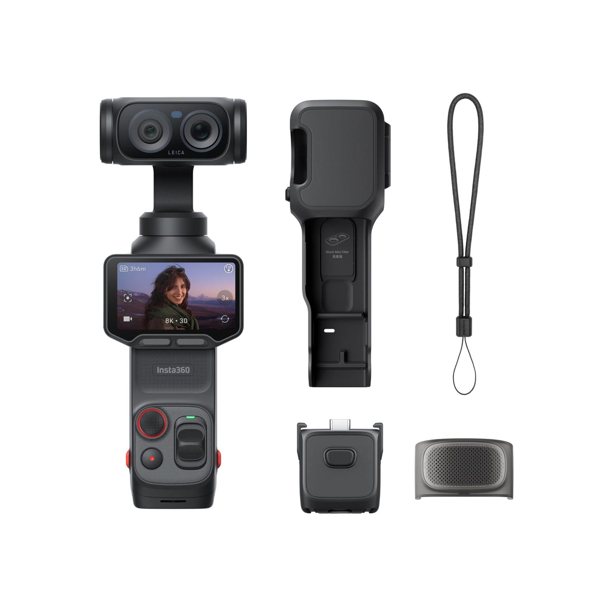 Insta360 Luna Ultra 8K Dual-Lens Gimbal Camera Standard Combo, Cosmic Black