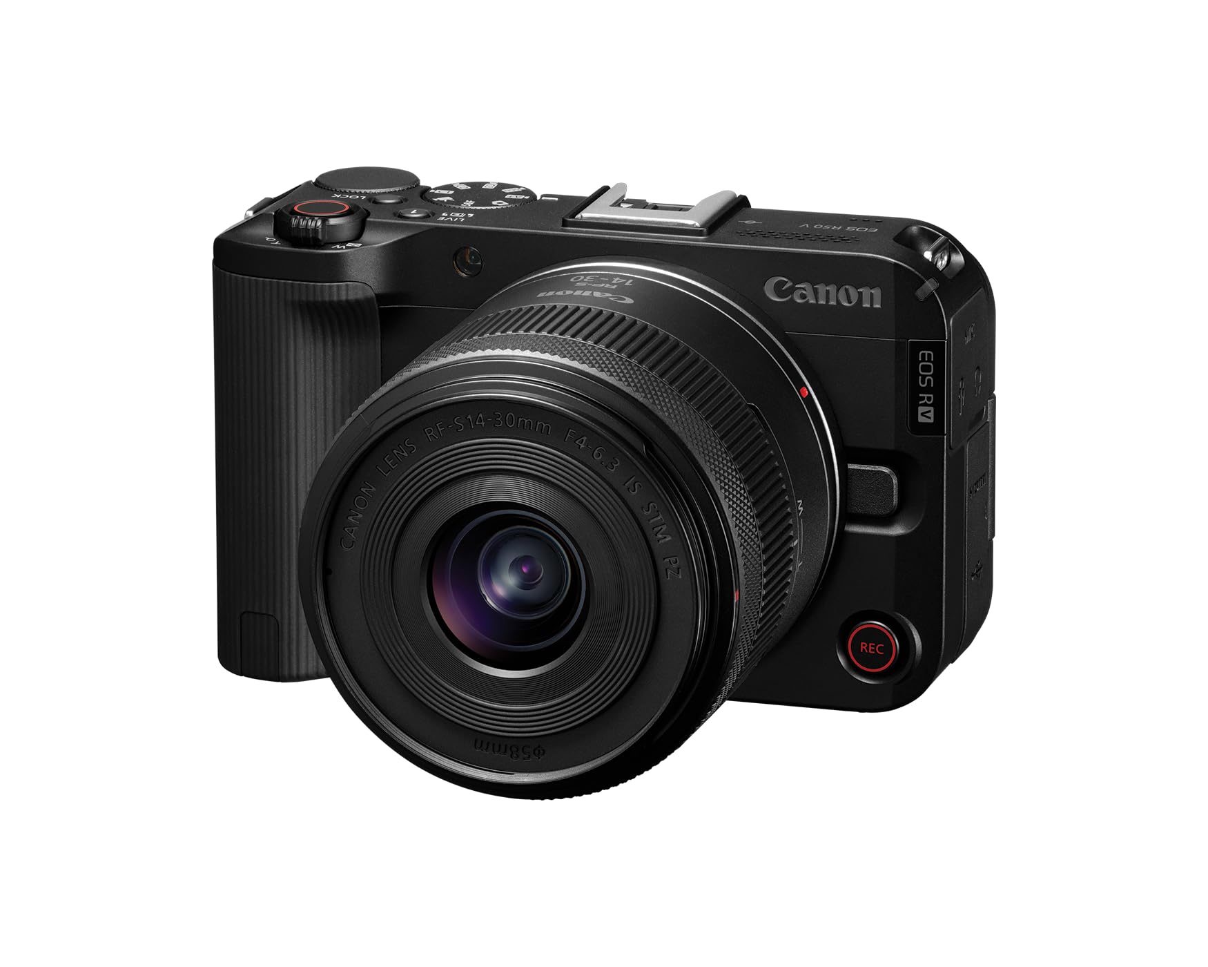 Canon EOS R50 V with RF-S14-30mm F4-6.3 is STM PTZ Lens, APS-C Mirrorless Interchangeable Lens Hybrid Camera, Ultra-Wide Angle Zoom Lens, Vertical Video, Vlogging, Live-Streaming, Content Creation