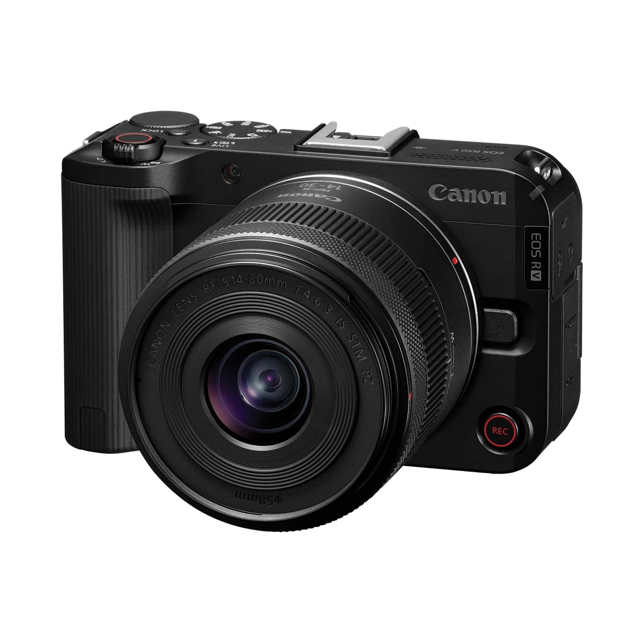Canon EOS R50 V with RF-S14-30mm F4-6.3 is STM PTZ Lens, APS-C Mirrorless Interchangeable Lens Hybrid Camera, Ultra-Wide Angle Zoom Lens, Vertical Video, Vlogging, Live-Streaming, Content Creation Canon