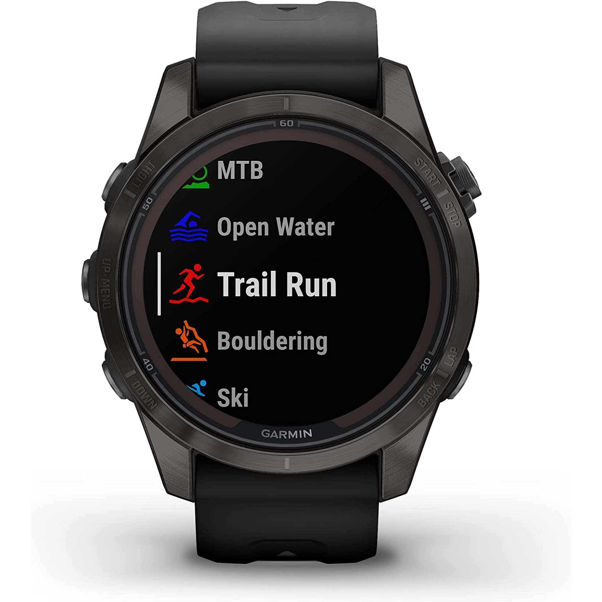 Garmin fenix 7S Pro Solar, Sapphire, Carbon Gray Titanium Black with Accessories