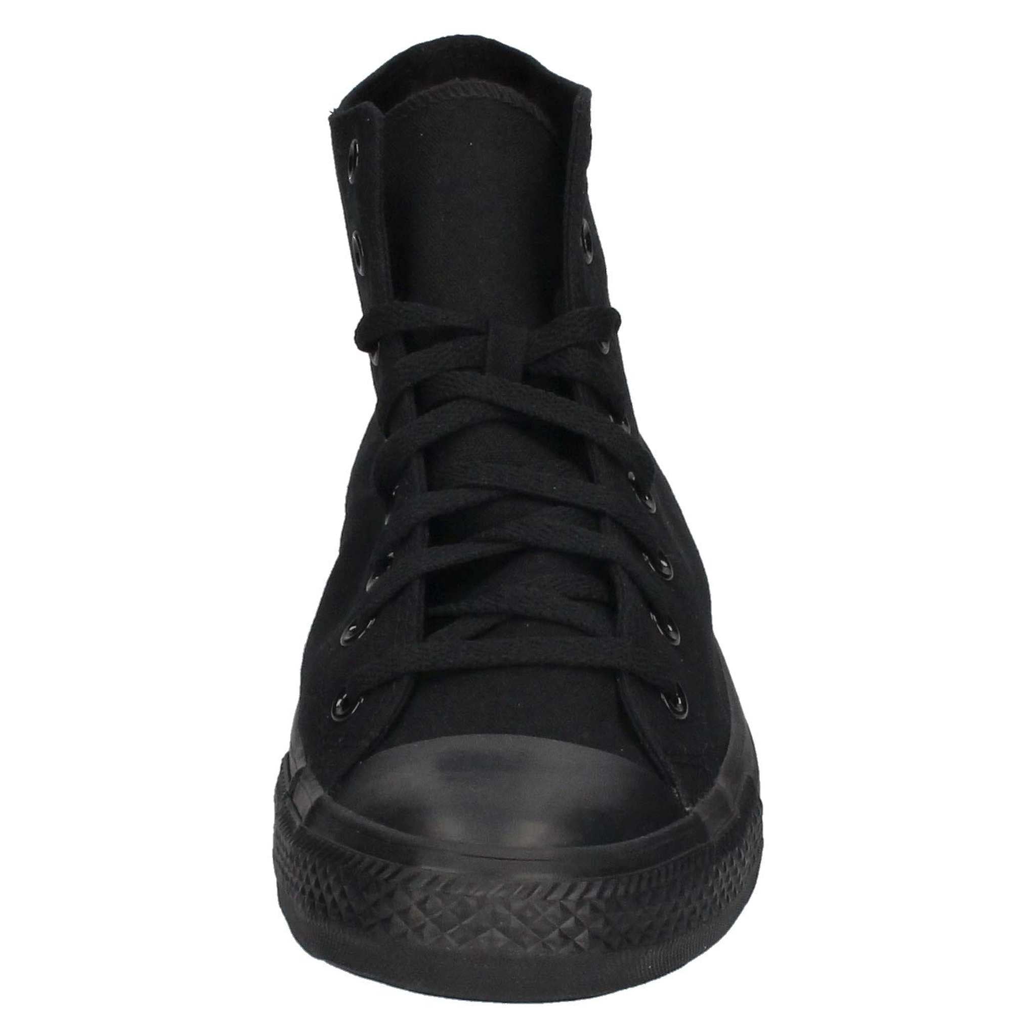 Converse Chuck Taylor All Star Canvas High Top Sneaker, black monochrome, 6.5 M US
