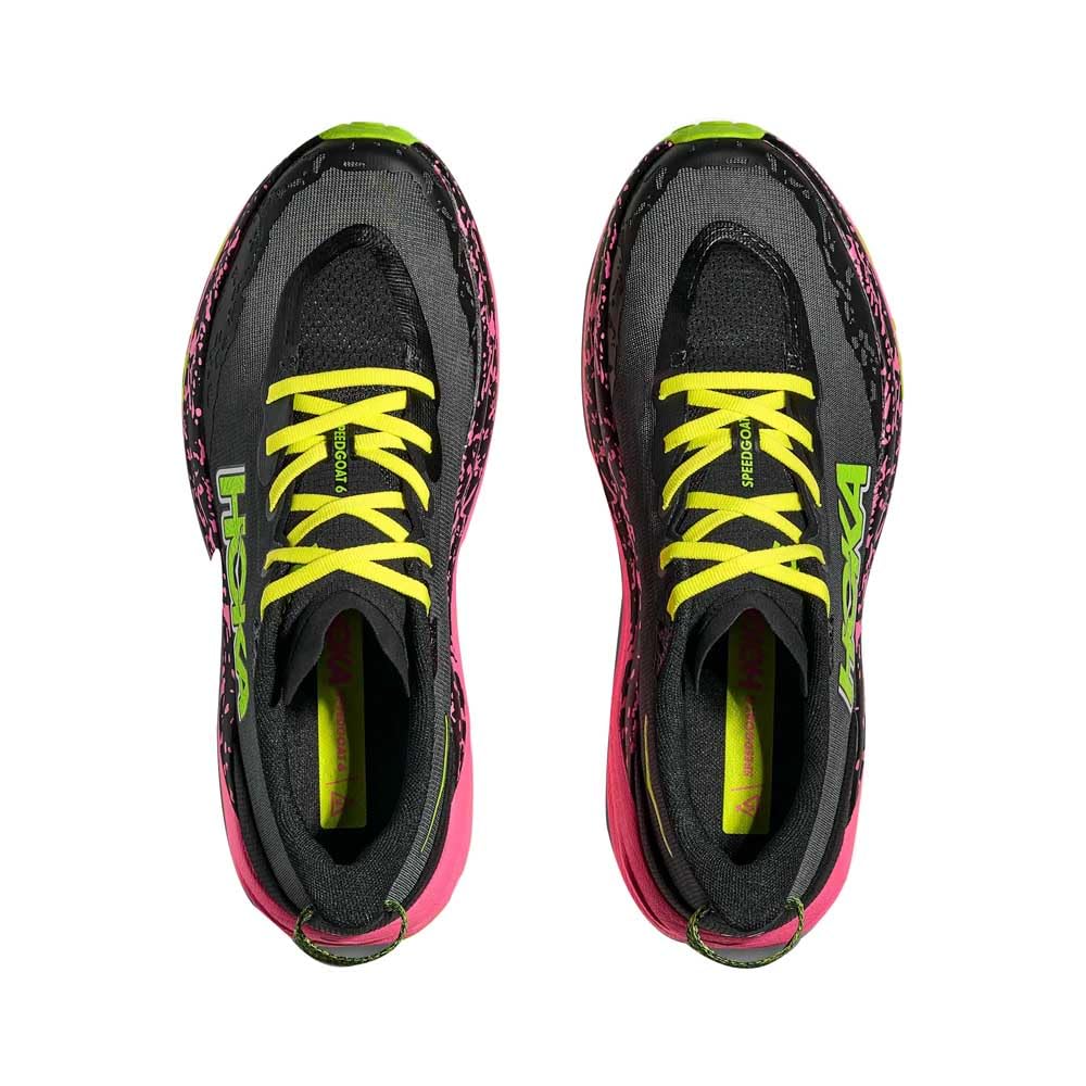 Hoka Men's Speedgoat 6 Black/Neon Rose 9.5 Medium