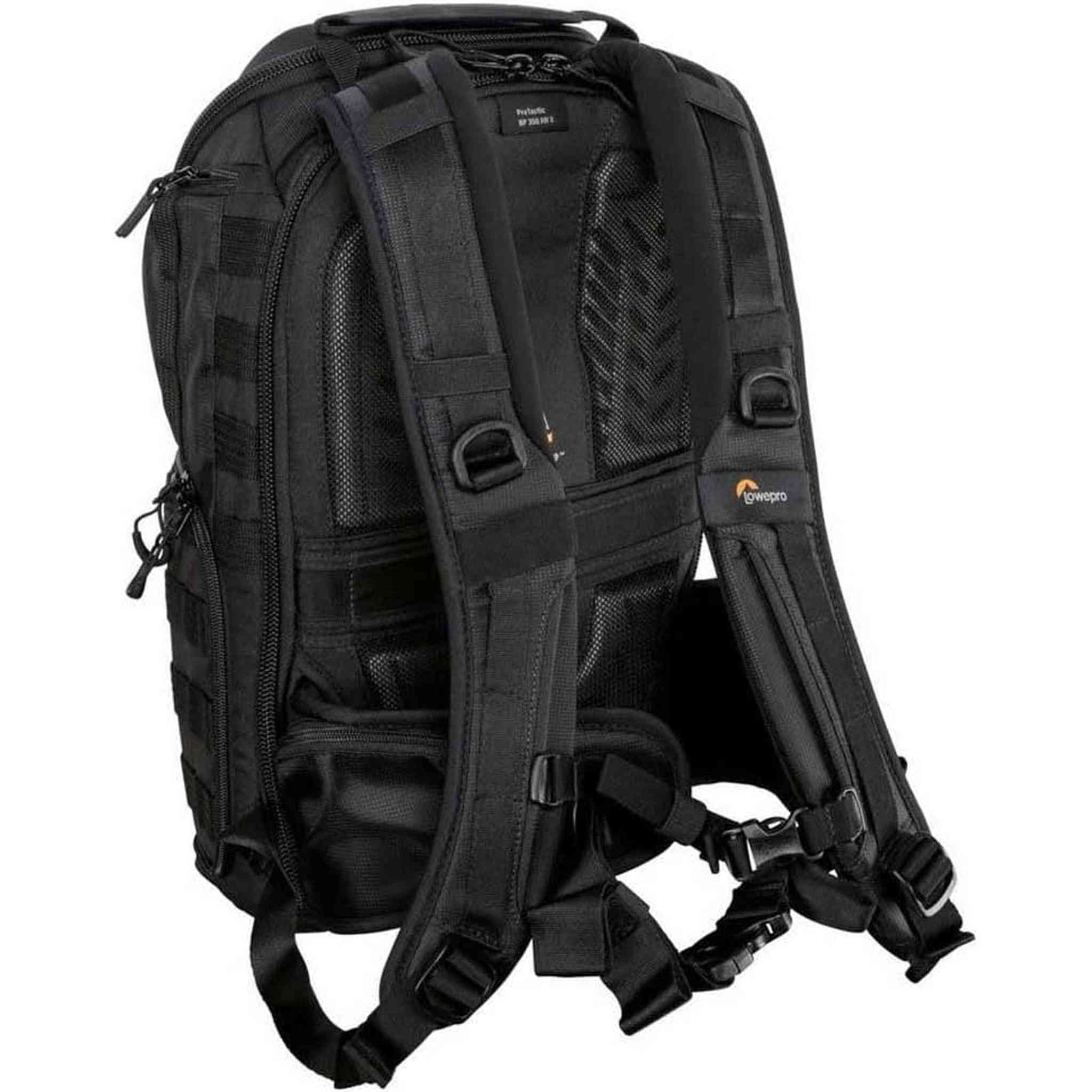 Lowepro ProTactic BP 350 AW II 16L Green Line Camera and Laptop Backpack, Black