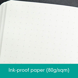 Leuchtturm1917 Medium A5 Dotted Hardcover Notebook Emerald - 249 Numbered Pages