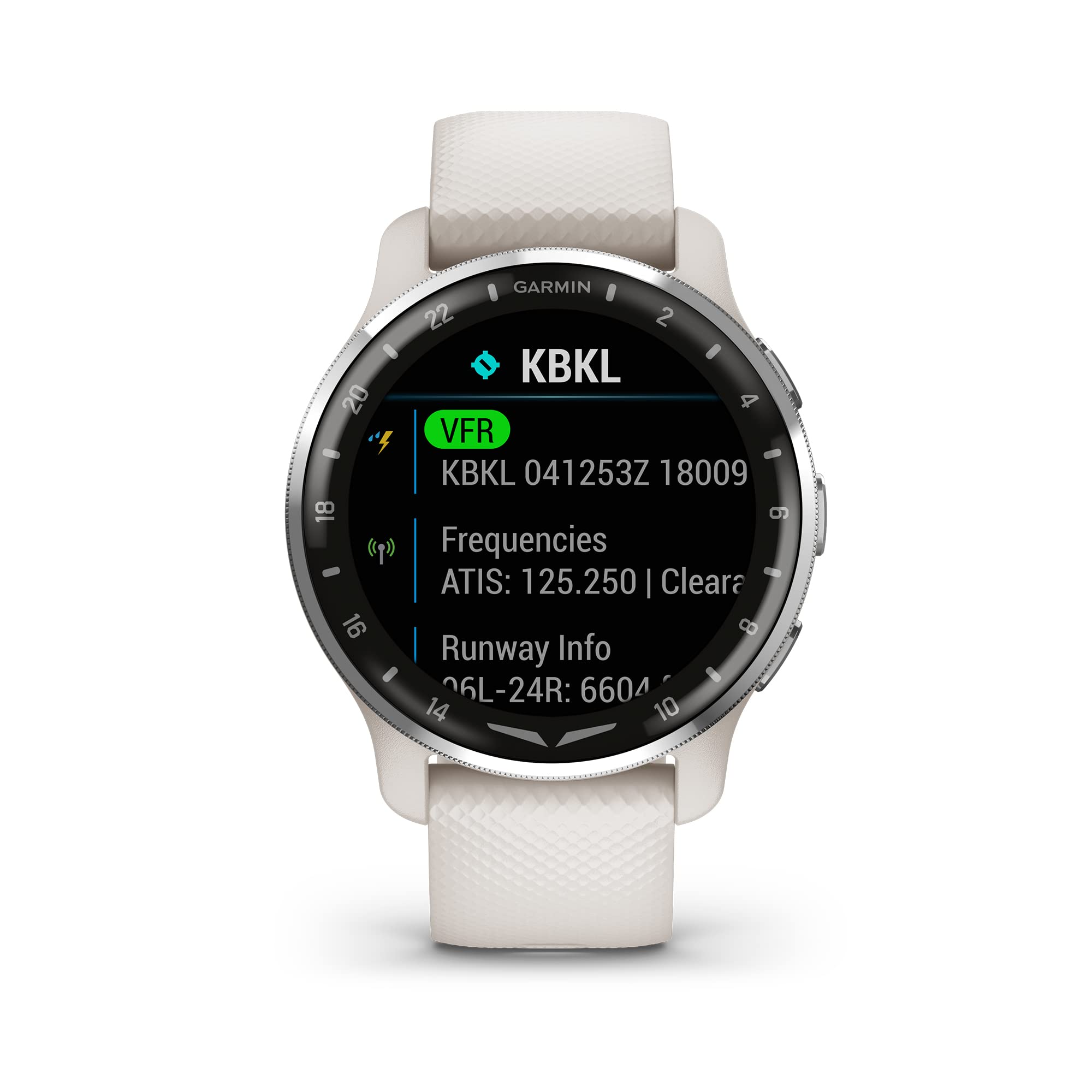 Garmin D2™ Air X10, Touchscreen Aviator Smartwatch with GPS, Aviation Weather, Call and Text, Health and Wellness Features and More, Ivory