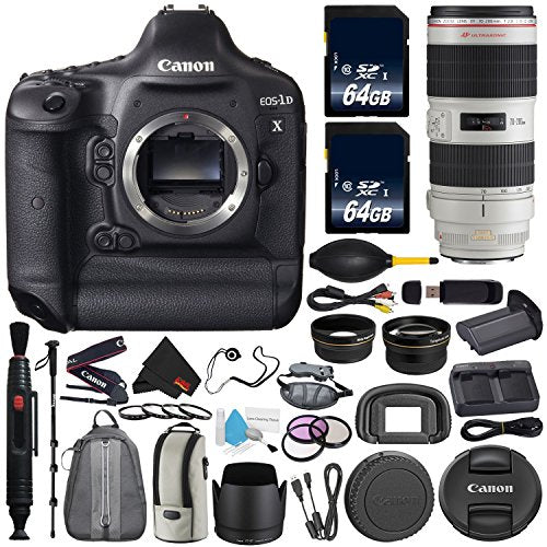 6Ave Canon EOS-1D X DSLR Camera International Version No Warranty Canon EF 70-200mm f/2.8L is II USM Lens + Battery Gr