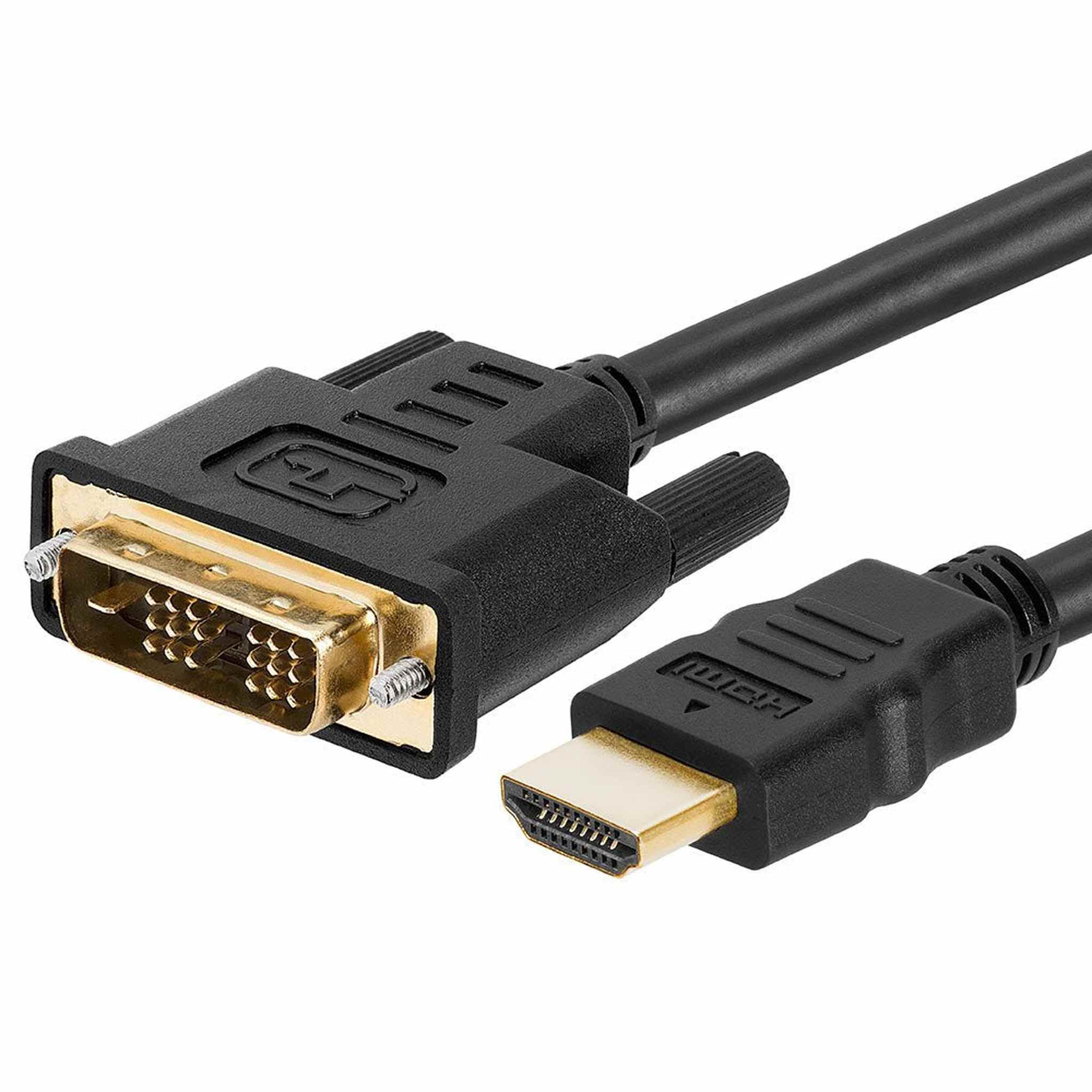 CMPLE - HDMI to DVI Adapter Cable Bi Directional High Speed Monitor Cable for PC Laptop HDTV Projector - 6 feet Cmple