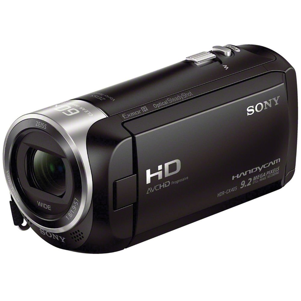 Sony HDR-CX405 Hd Camcorder Black + Sony 128Gb Uhs-I Microsdxc Memory Card () + Sony Mdr-7506 Headphone Year Warranty