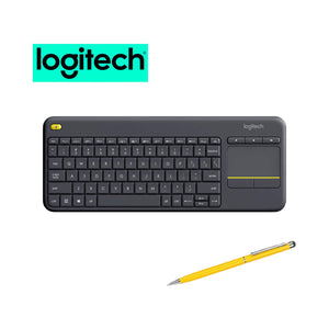 Logitech Wireless Touch TV Keyboard K400 Plus for Computers Laptops with Touchpad Bundle 1-Pack + Stylus