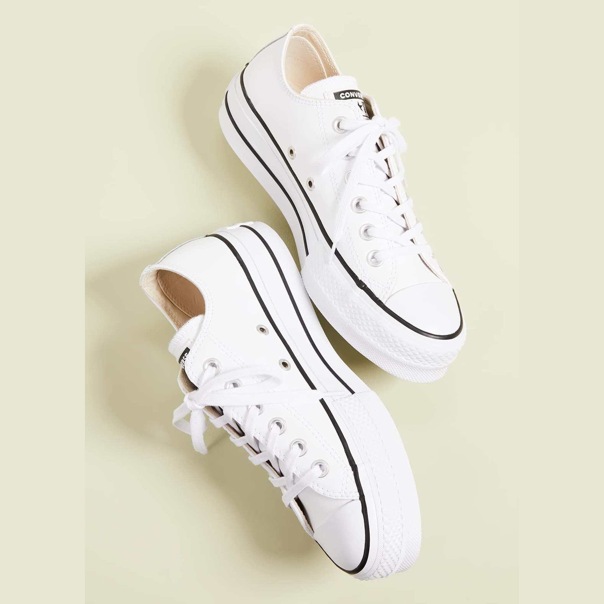Converse Women's Chuck Taylor All Star Lift Clean Sneaker, White/Black/White, 9.5