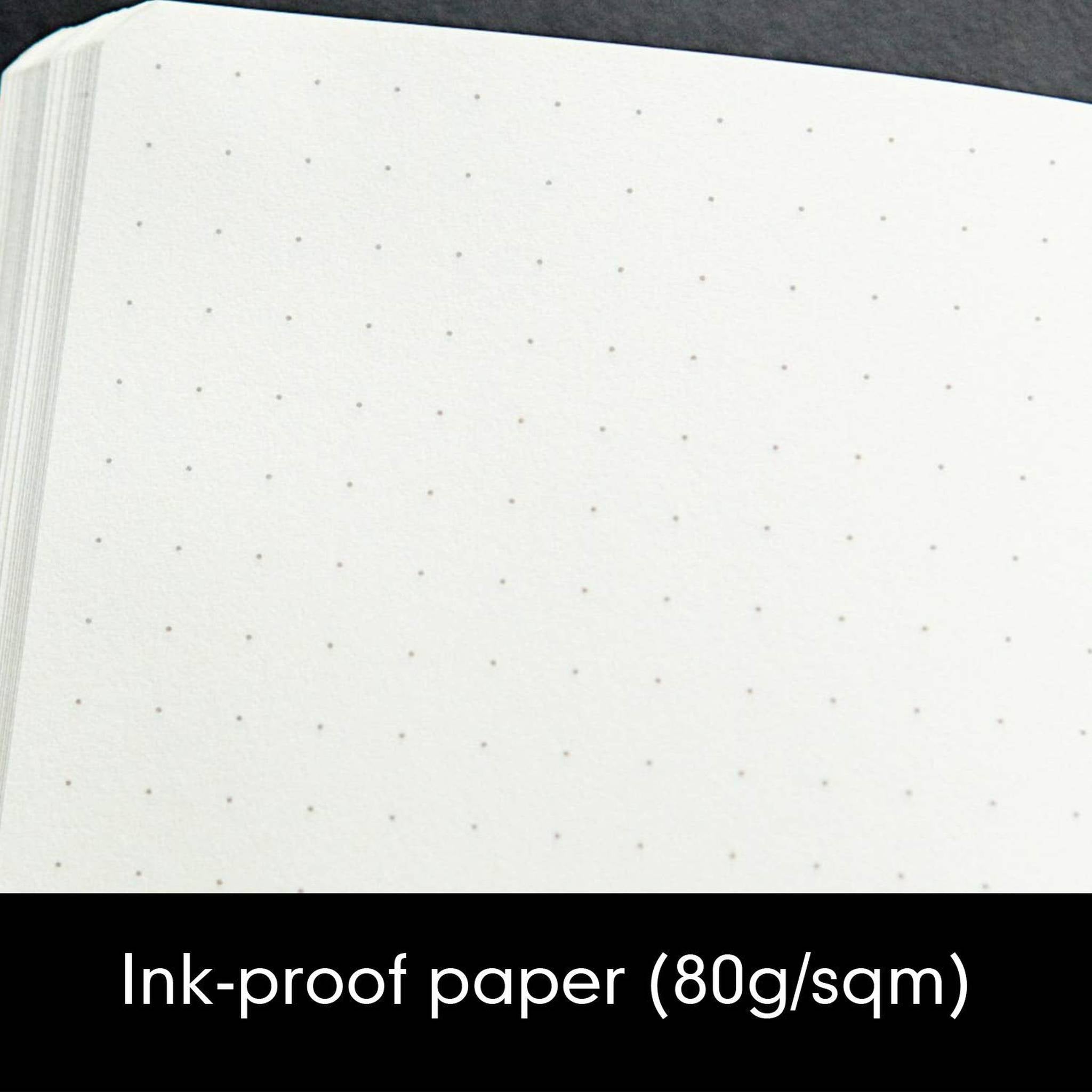 Leuchtturm1917 Medium A5 Dotted Hardcover Notebook Black - 249 Numbered Pages