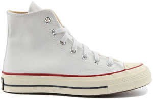 Converse Men's Chuck Taylor '70s High Top Sneakers, White/Garnet/Egret, 10 Medium US