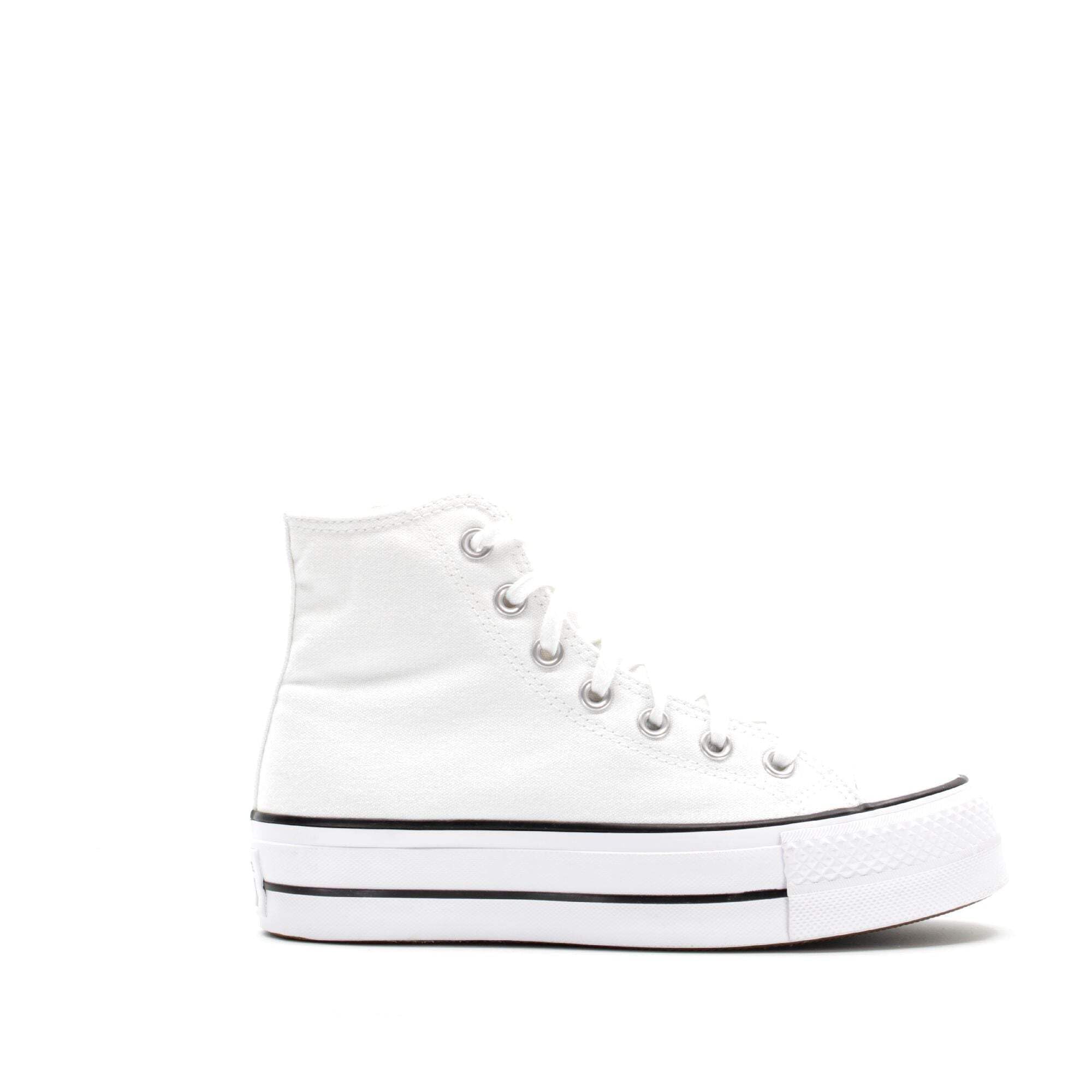 Converse Women's Chuck Taylor All Star Lift High Top Sneakers, White/Black/White, 5 Medium US