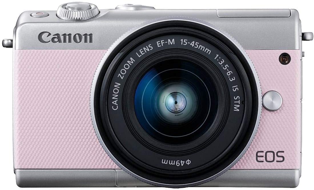 Canon EOS M100 Mirrorless Camera W/ 15-45mm Lens Pink + 64GB Card + More Bundle