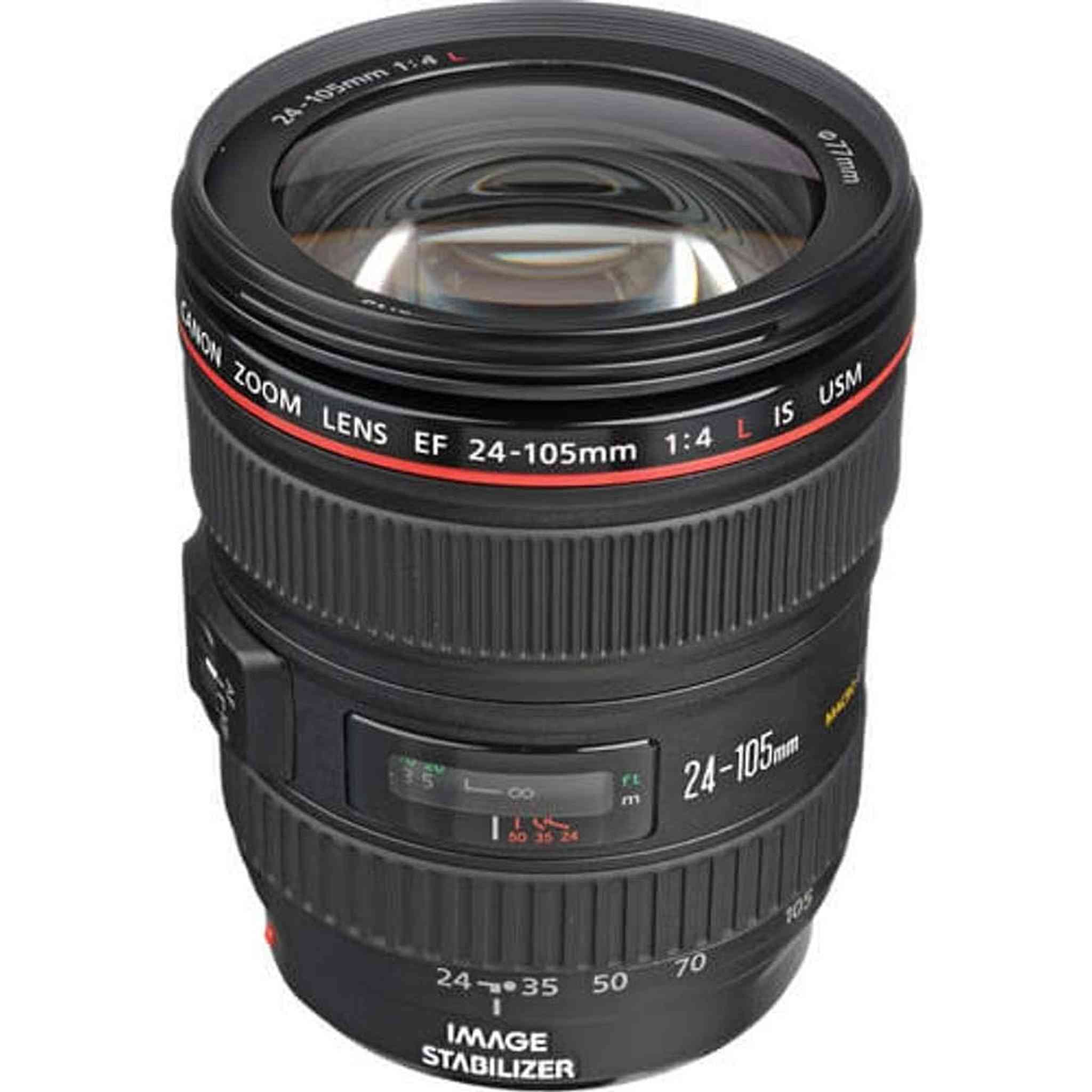 Canon EF 24-105mm f/4 L IS USM Lens for Canon EOS SLR Cameras - White Box Bulk Packaging Canon