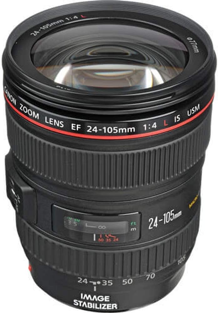 Canon EF 24-105mm f/4 L IS USM Lens for Canon EOS SLR Cameras - White Box Bulk Packaging