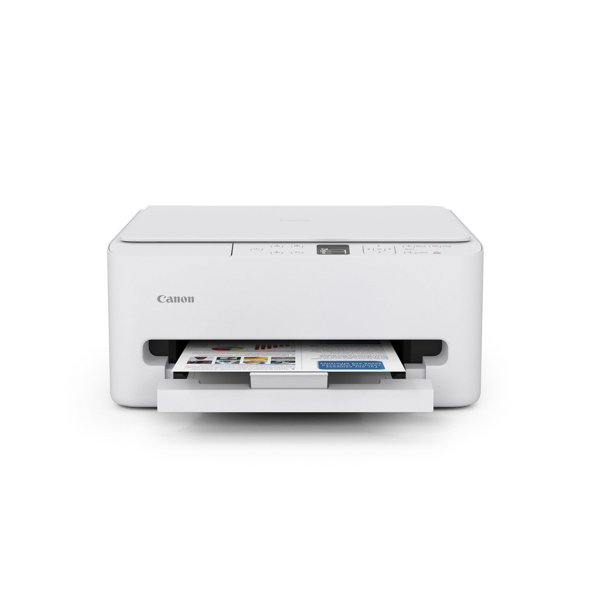Canon PIXMA TS6520 Wireless Color Inkjet Printer Duplex Printing, White - Home Printer with Copier/Scanner, 1.42” OLED Display, Intuitive Control Panel, Compact Design