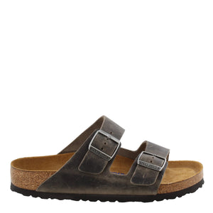 Birkenstock Arizona Sandal,Iron Oiled Leather,38 M EU/7-7.5 B M US Women