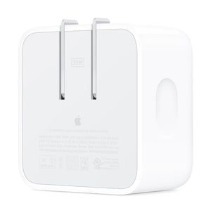 Apple 35W Dual USB-C Port Compact Power Adapter: Fast and Convenient Charging, Type C Wall Charger