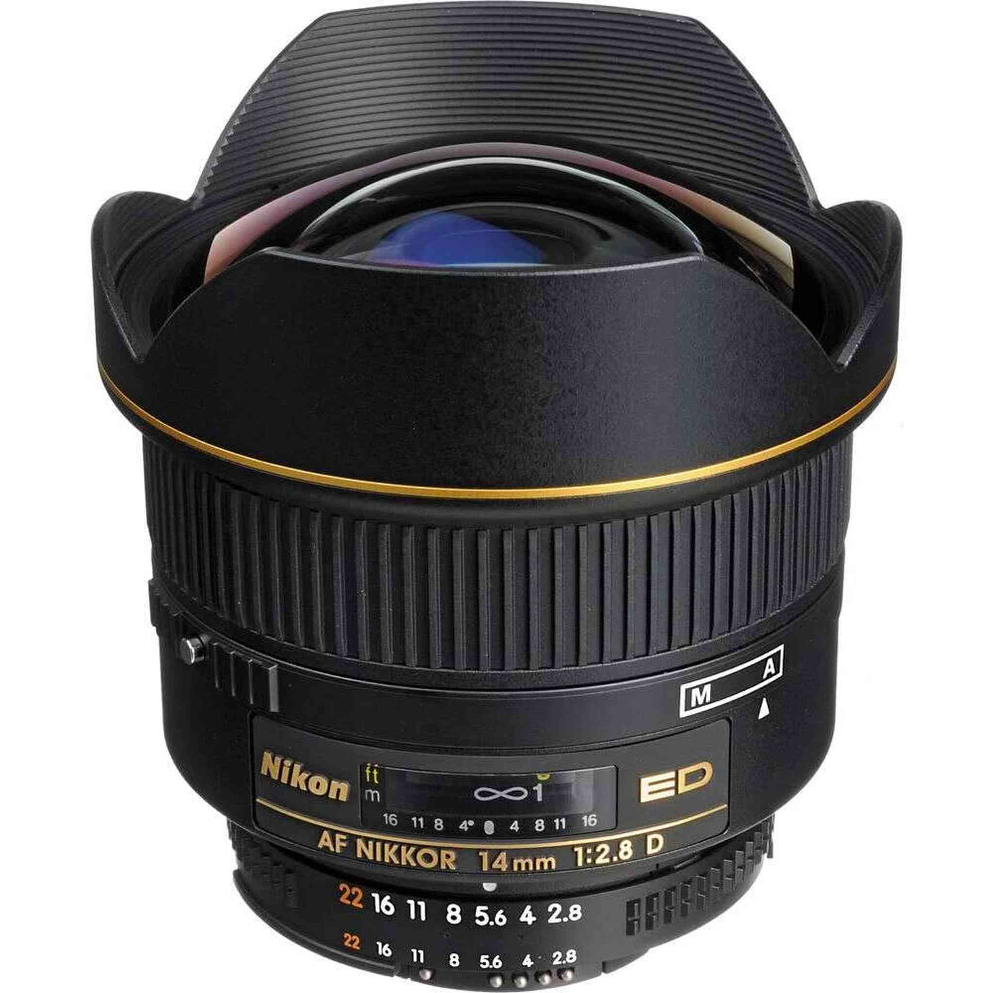 Nikon AF 14mm f/2.8D ED Wide-Angle Prime Lens 1925 Intl Model Bundle - Reconditioned Nikon