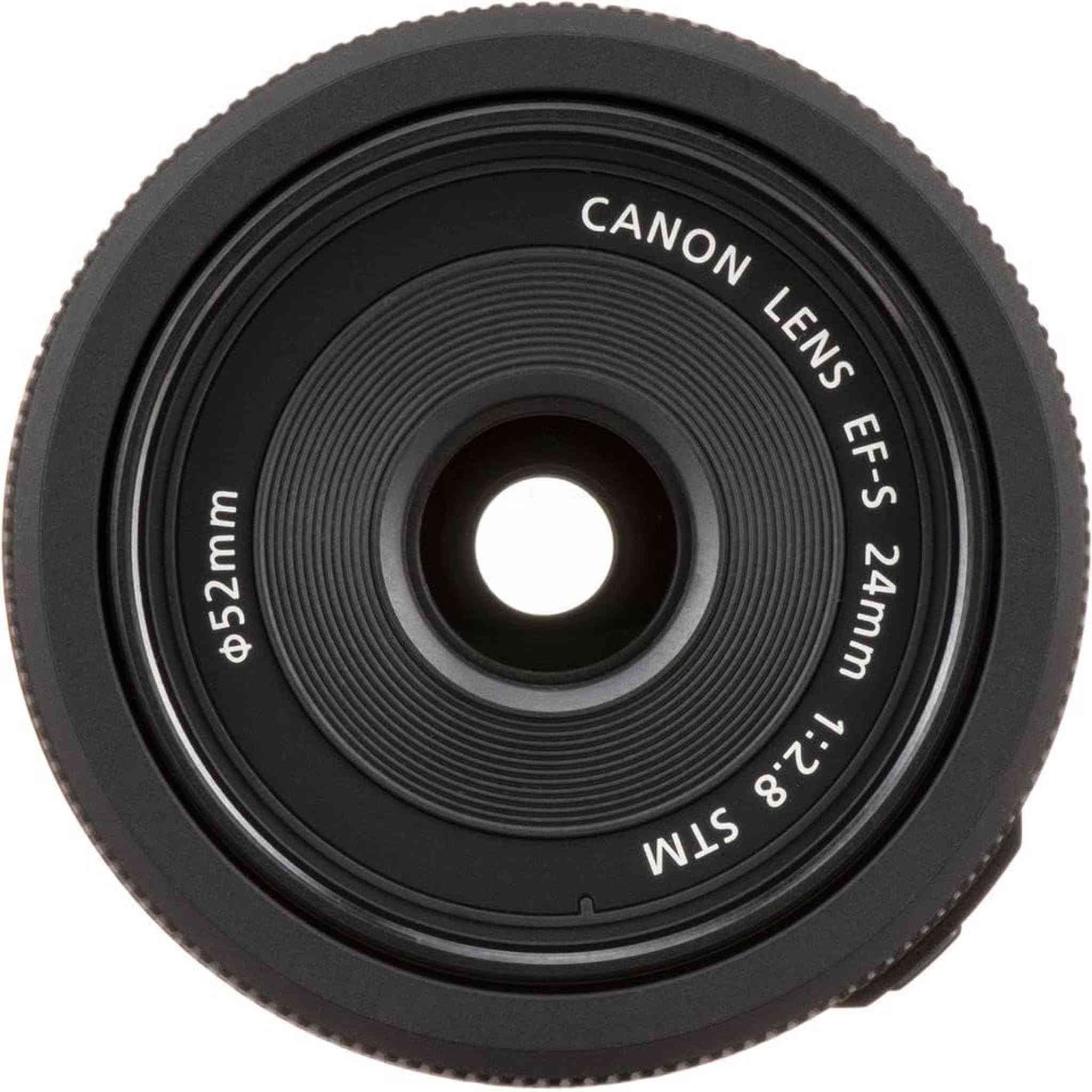 Canon EF-S 24mm f/2.8 STM Lens 9522B002 + Filter Kit + Cap Keeper + More - Reconditioned Canon