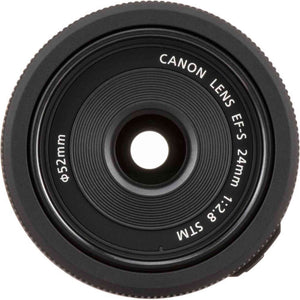 Canon EF-S 24mm f/2.8 STM Lens 9522B002 + Filter Kit + Cap Keeper + More - Reconditioned Canon