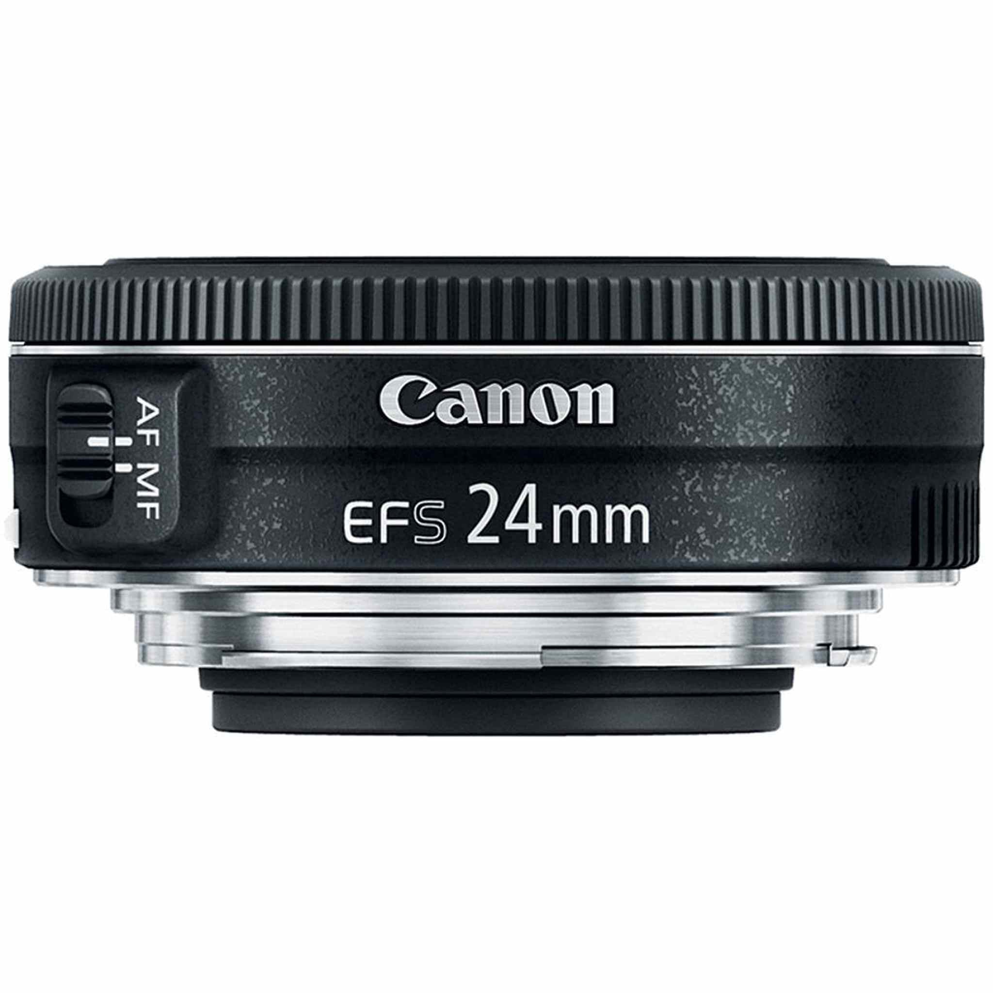 Canon EF-S 24MM F2.8 STM Camera Lens International Model + 3 Pcs Filter Kit + Cleaning Kit