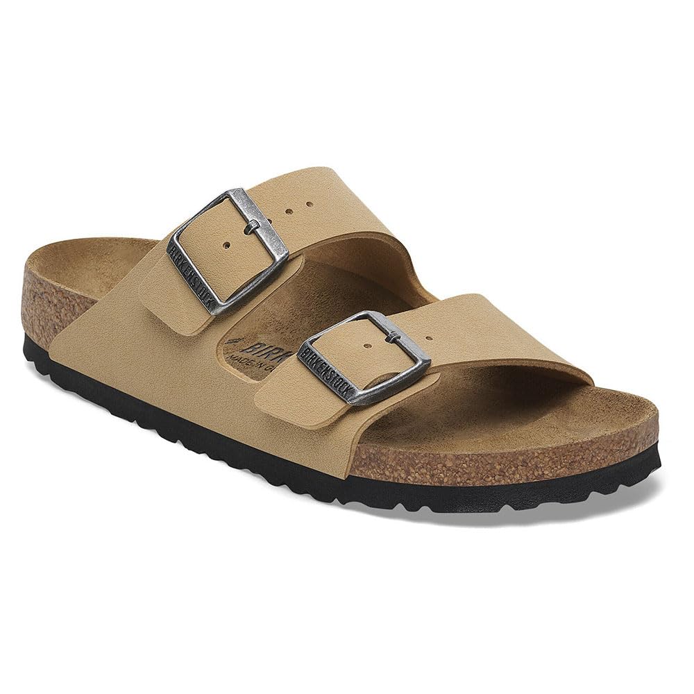 Birkenstock Unisex Arizona BS Birko-Flor Latte Cream Sandals 9 W / 7 M US