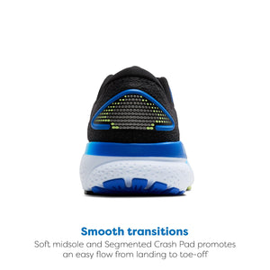 Brooks Men’s Ghost 16 Neutral Running Shoe - Black/Cobalt/Neo Yellow - 8.5 Medium