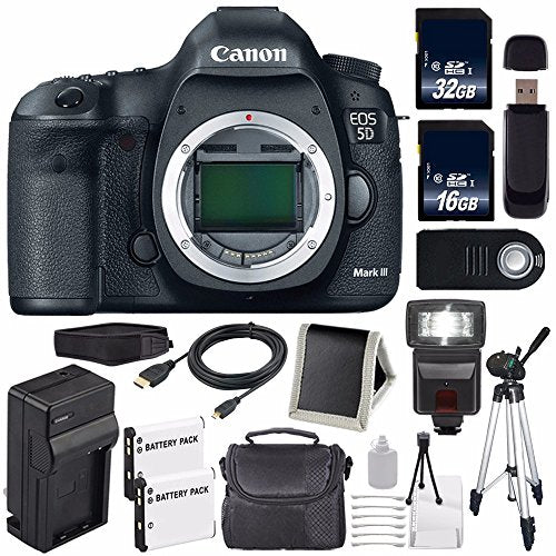 Canon EOD 5D III Digital Camera International Model + LP-E6 Battery + 32GB Card + 16GB Memory Card Deluxe Bundle