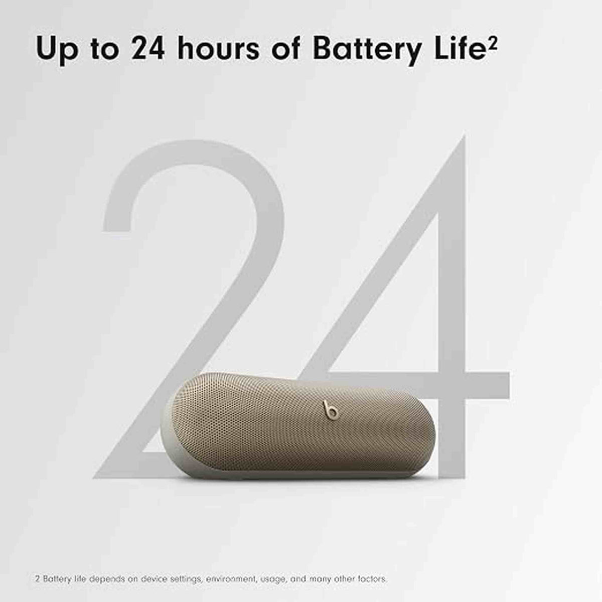 Beats Pill - Wireless Bluetooth Speaker and Portable Charger via USB-C - Up to 24 Hours Battery Life, IP67 Water Resistant, Apple & Android Compatible, Built-in Microphone - Champagne Gold - Reconditioned
