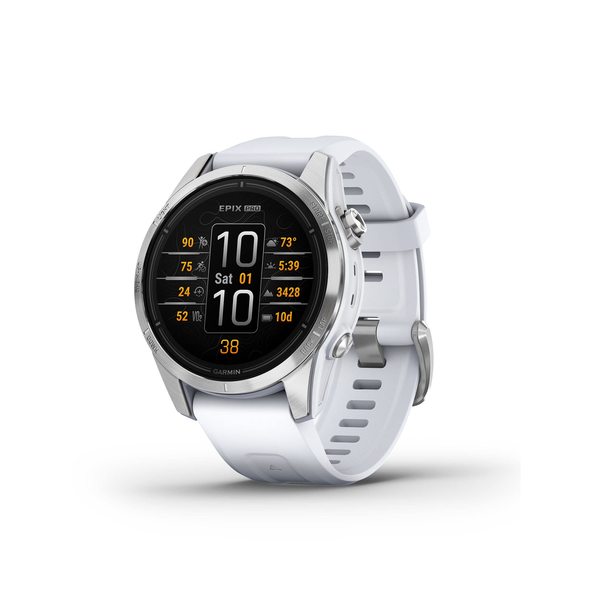Garmin epix Pro Gen 2 , 42mm, High Performance Smartwatch, Advanced Training Technology, Built-in Flashlight, Whitestone