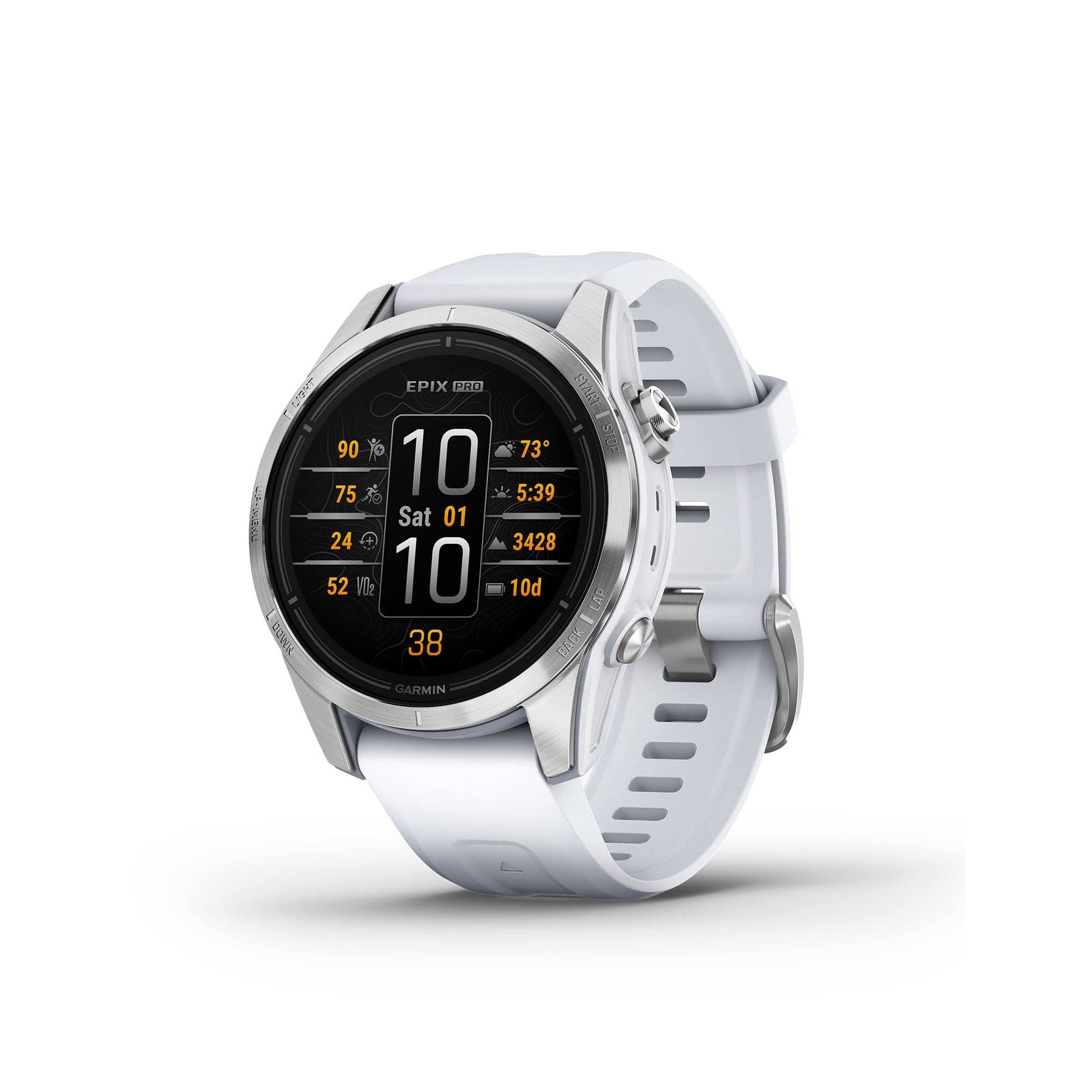 Garmin epix Pro Gen 2 , 42mm, High Performance Smartwatch, Advanced Training Technology, Built-in Flashlight, Whitestone Garmin