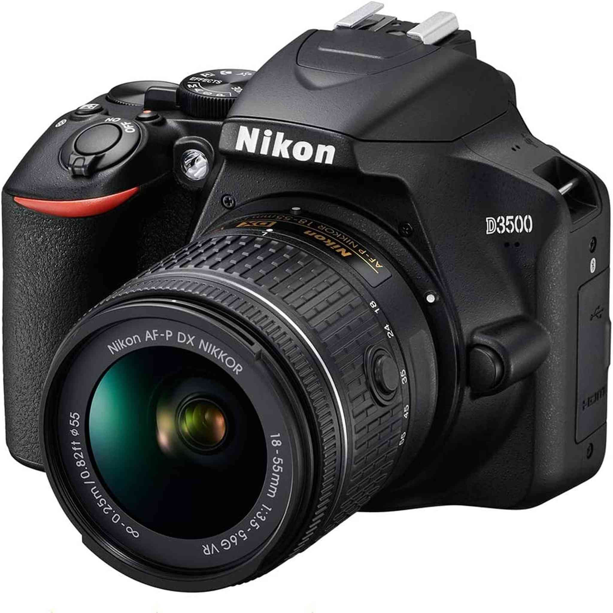 Nikon D3500 24.2MP DX-Format DSLR Digital Camera with 18-55mm Lens - Imported Nikon